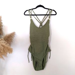 Olive green one-piece